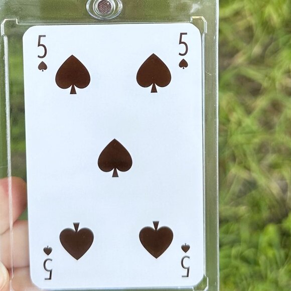 Louis Vuitton LTD EDT Gold Monogram Playing Card 5 of Spades - Picture 3 of 5
